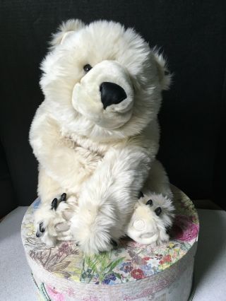 Ditz Designs - Polar Bear Stuffed Toy Hug Rug 26 " Plush Weighted Beanie