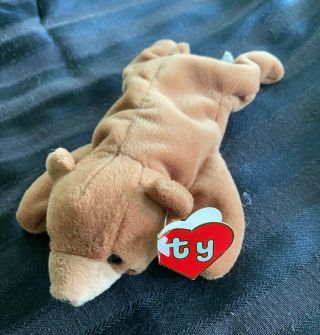 Rare Ty 1993 Cubbie Bear Beanie Baby 2nd Generation Hang Tag 1st Gen Tush 4010