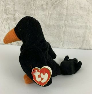 Vintage Ty Beanie Baby Caw The Crow Style 4071 3rd Gen / 2nd Gen