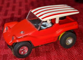 Aurora Ho Slot Car Red Dune Buggy Coupe Thunderjet Tjet Vintage Vw