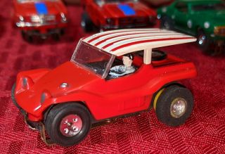 Aurora HO Slot Car Red Dune Buggy Coupe ThunderJet Tjet Vintage VW 2