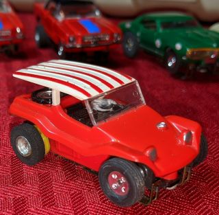 Aurora HO Slot Car Red Dune Buggy Coupe ThunderJet Tjet Vintage VW 3