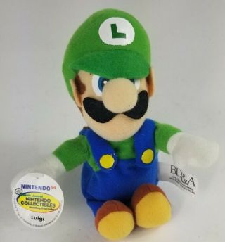 Nintendo 64 Collectibles Bd&a Luigi Plush Bean Bag Characters 1997 Rare Vintage