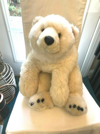Ditz Designs - Polar Bear Stuffed Toy Hug Rug 26 " Plush Weighted Beanie Therapy