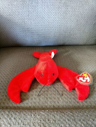 Pinchers The Lobster Ty Beanie Baby 1993 W/ P.  V.  C.  Pellets Rare