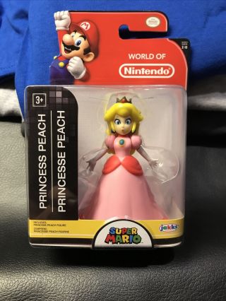 World Of Nintendo Princess Peach 2.  5” Figure Series 1 - 6 Rare Mario,  Jakks