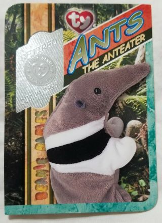 Ty Beanie Babies Card Silver Ants 2048/2352 Series 4 Retired