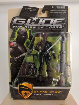 Gi Joe Roc Rise Cobra Snake Eyes Ninja Commando 3.  75” Figure Movie Series