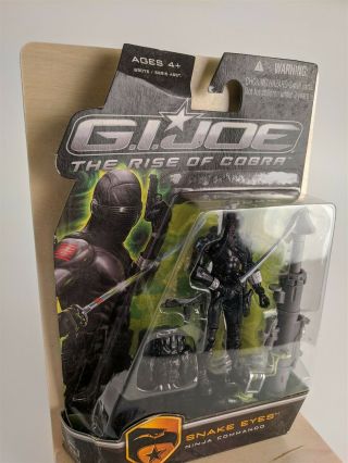 GI Joe ROC Rise Cobra Snake Eyes Ninja Commando 3.  75” Figure Movie Series 2