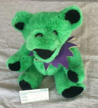 1990 Grateful Dead 12 " Plush Stuffed Bear From Liquid Blue And 1990 Show Stub