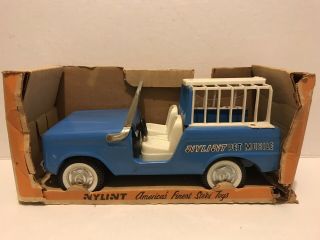 Vintage Nylint Blue Ford Bronco Pet Mobile Steel Truck No.  1710