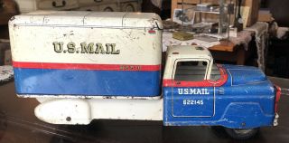Vintage Marx Pressed Steel Us Mail Truck 62210 Tin Toy 14” Postal Office