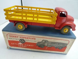 Vintage Dinky Toys 531 Leyland Comet Lorry Stake Body 1949 - 54