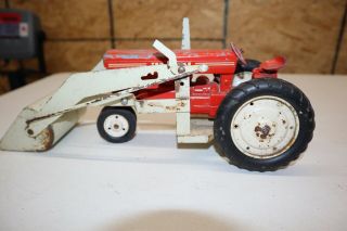 Vintgae Tru Scale Narrow Front Toy Farm Tractor,  W/ Ih White Front Loader Ts