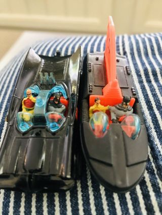Vintage Corgi Toys Die Cast Batmobile Boat Made In Gt Britain.  Batman & Robin