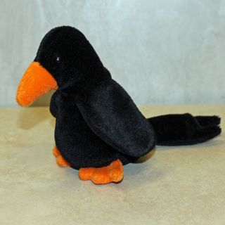 Caw (crow) - No Hang Tag - 1st Or 2nd Gen Tush Ty Beanie Baby (sp)