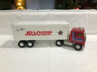 Vintage Ertl Jello Pressed Steel Semi Tractor Truck & Trailer