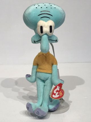 2004 Ty Beanie Baby Squidward Tentacles Of Spongebob Squarepants With Tags