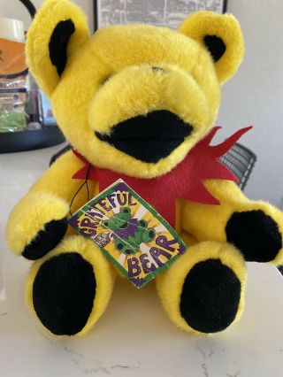Grateful Dead Poseable Jointed Stuffed 12 " Plush Bear Steven Smith - Yellow