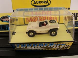 Vintage Aurora T - Jet Dune Buggy Roadster In White W/display Case $7.  05 Ship Usa