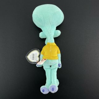 Squidward Tentacles Ty Beanie Baby Plush 2004 w/ Plastic Covered Tag - Spongebob 2