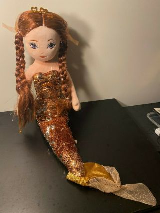 Ty Sea Sequins Plush Mermaid - Ginger (large Size - 36 Inch) - Mwmts Stuffed Doll
