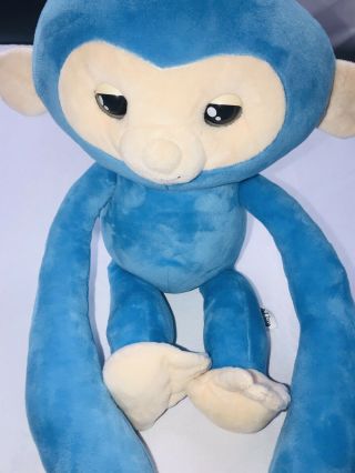 Fingerlings Monkey Plush Sound Wowwee Blue Posable Doll Toy 17” Stuffed Animal