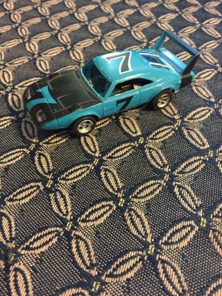 Ho Scale - Aurora - Afx - Daytona 7 - Black/blue - Slot Car - No Box