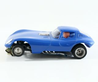 Strombecker Blue Cheetah Slot Car 1:32 Scale Vintage Plastic & Metal 6 "