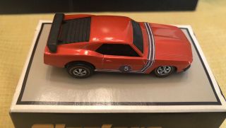 Vintage Red Orange Hot Wheels Sizzlers Mustang Boss 302 With Cube