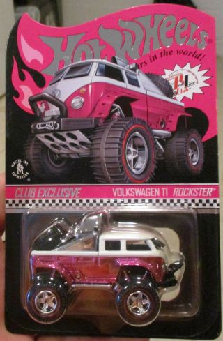 Hot Wheels Rlc Pink Rockster With Redline Real Riders Volkswagen T1 Vw