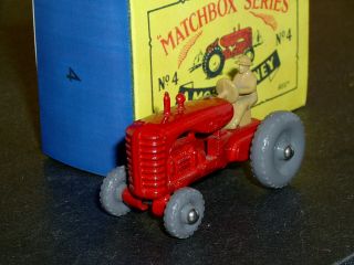Matchbox Moko Lesney Massey Harris Tractor Htf Gpw 4 B2 Sc4 Vnm & Crafted Box