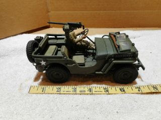 1:18 21st Century Toys Wwii Us Army Willys Mb 1/4 Ton Jeep W/driver