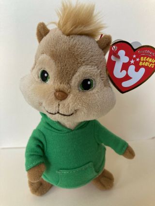 Ty Beanie Baby - Theodore Of Alvin And The Chipmunks " The Squeakquel " 2010