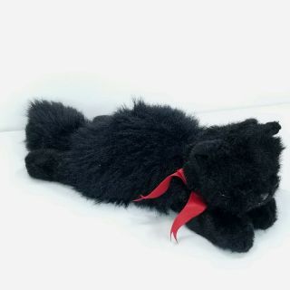 Ty Licorice Black Cat Red Ribbon Beanie Baby Buddy Plush 14 " Long Soft Realistic