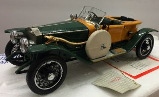 Franklin 1914 Rolls Royce Silver Ghost 1:24 Scale Diecast Model Car Green