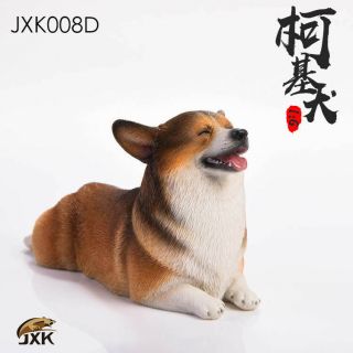 Jxk Studio 1/6 Corgi Pembroke Kneeling Dog Animal Figure Jxk008d Pet Model