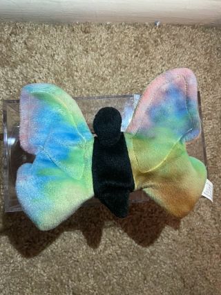 Flutter The Butterfly Ty Beanie Baby Cool Colorway 1st Gen Tush Rare