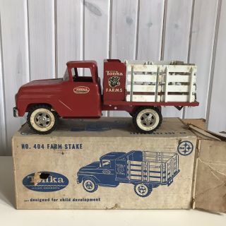 Vintage Tonka No.  404 Farm Stake Bed Pick - Up Truck.