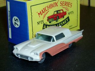 Matchbox Lesney Ford Thunderbird 75 A3 Dark Blu Base 20spw Sc2 Ex/nm Crafted Box