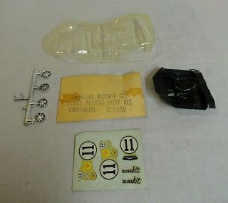 Look 1960`s Russkit Chaparral Deluxe 1/24 Slot Car Body Kit Complete &