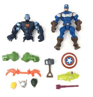 Marvel Hero Mashers Ultimate Avengers Set Captain America Stealth Iron Man