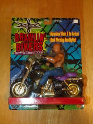1999 Toybiz Wcw Nwo Brawlin’ Bikers Bill Goldberg Wrestling Action Figure Wwe
