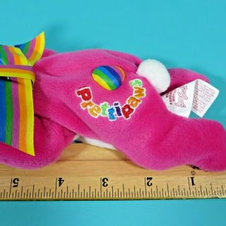 Vintage Lisa Frank Prettipaws Pink Bunny Rabbit Bean Bag Plush Fantastic Beans 3