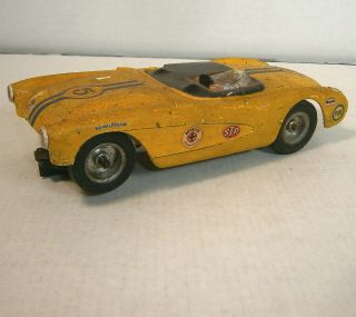 Vintage Powered 1:24 Scale Corvette Slot Car - Runs,  Needs Work