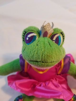 Lisa Frank Frog Princess Fantastic Beans Plush Stuffed Animal Series 2 With Tags 2