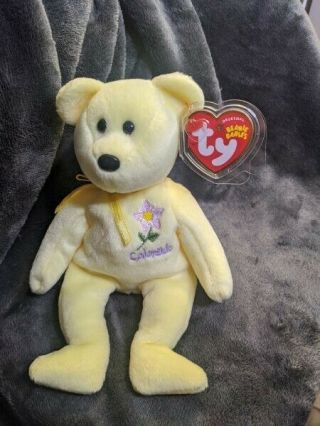 Ty Colorado Columbine State Flower Beanie Baby - Exclusive With Tag