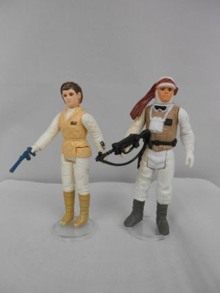 Vintage Star Wars Esb 1980 Luke & Leia " Hoth " Pair - - " Complete " - Kenner