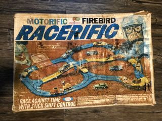 Rare Vintage 1968 Ideal Motorific Firebird Racerific Rally Track Set Slot Cars