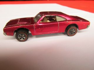 Vintage 1968 Hot Wheels Redline Custom Dodge Charger Magenta